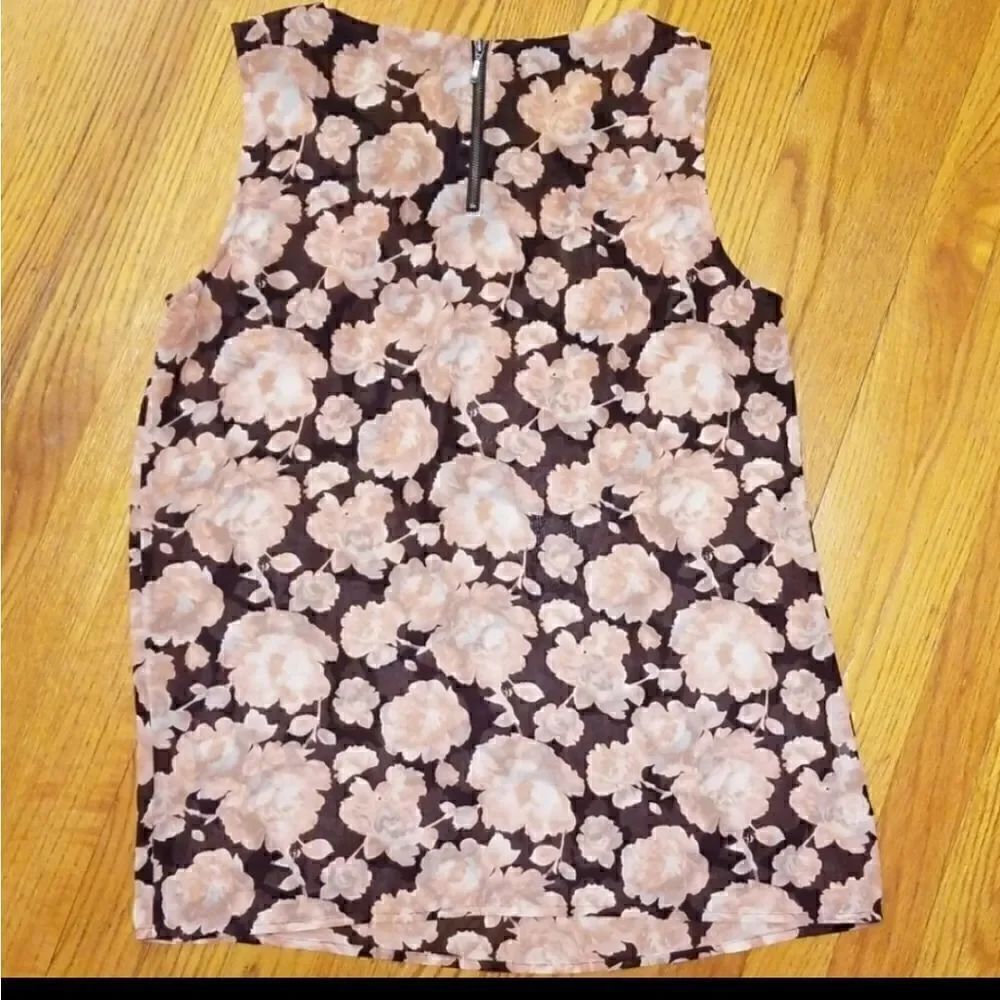 LOFT Rose Print Tank Top - Picture 3 of 4